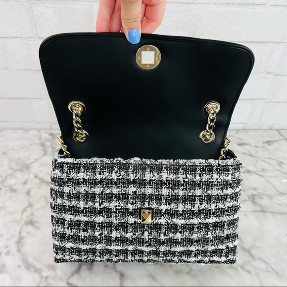 ❗️Sold ❗️Kate Spade Natalia Tweed Medium Flap Chain Shoulder Bag Crossbody - Picture 9 of 12